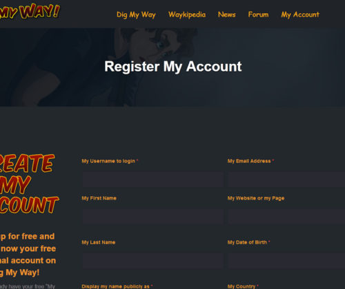 Register My Account works !