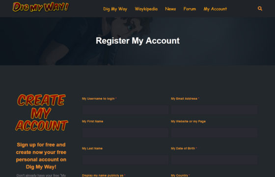 Register My Account works !